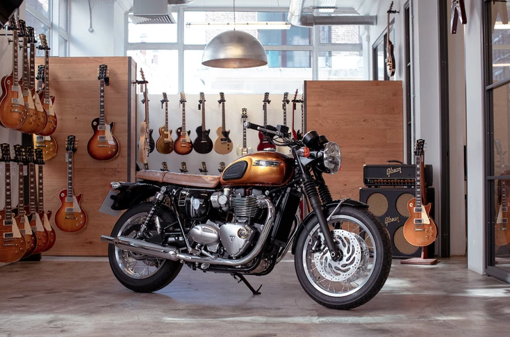 The 2022 Distinguished Gentleman's Ride Top Prize Is An Epic Guitar and Triumph Bonneville Combo