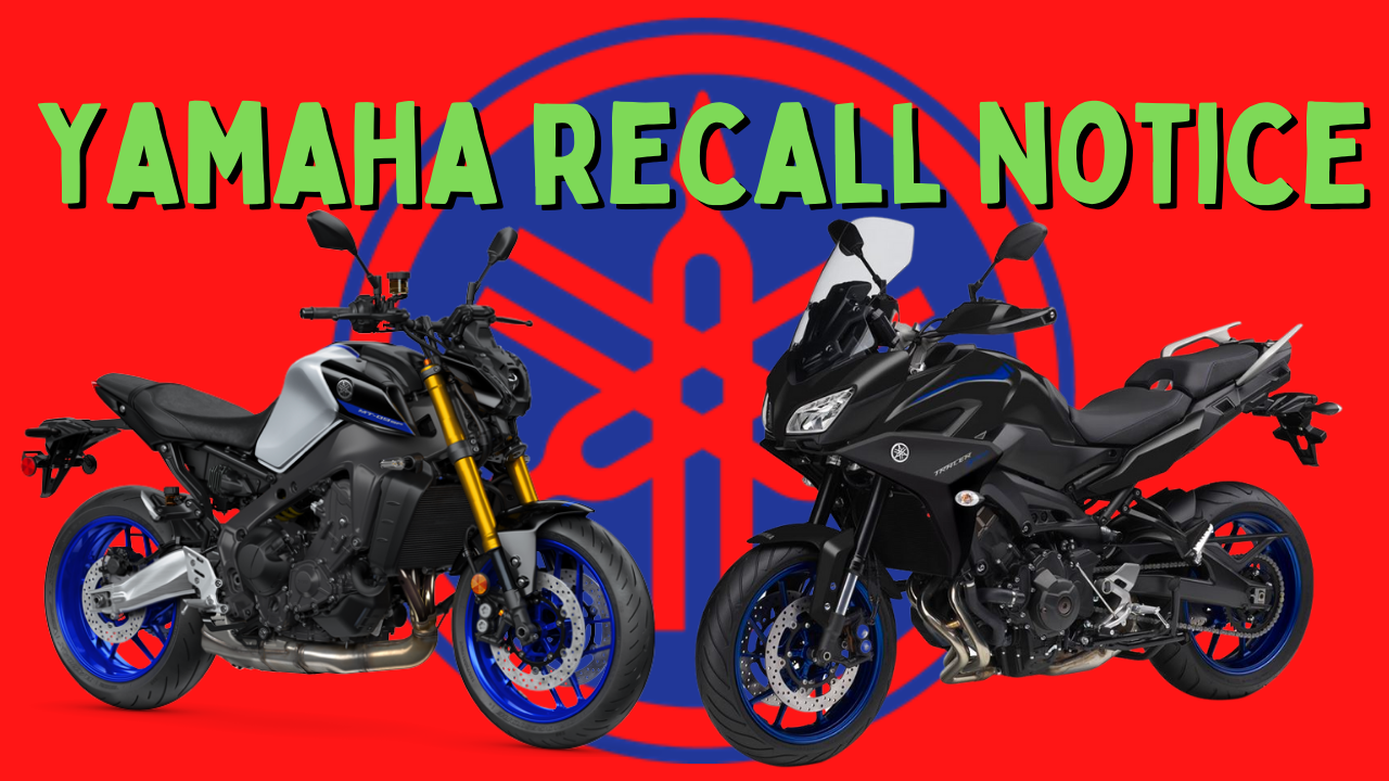 Yamaha issues recall notice for MT09, MT09SP and Tracer900GT models