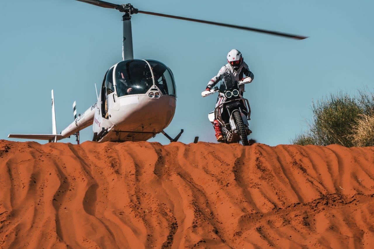 Ducati DesertX takes on Finke Desert Race on a single tank of fuel